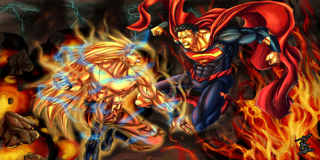 Goku vs Superman Death Battle Animation Clips Video