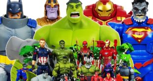 Hulk, Hulkbuster vs Thanos! Avengers Go~! Iron Man, Captain America, Spider-Man, Superman! & Batman