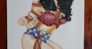 Mulher maravilha 9x12 art for sale on ebay link na bio     ...