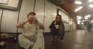 Girl joins rapper in the subway for an impromptu jam session (INFIDELIX ft. EllandM)