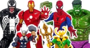 Marvel Avengers talking giant Hulk, Spider-Man, Iron Man VS Venom battle! #DuDuPopTOY