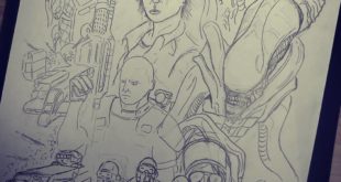 Recently designed the outline for the cover of my AVP trilogy comic fa...