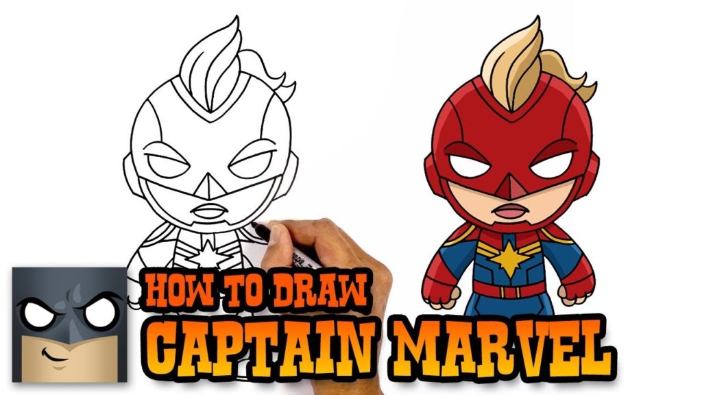 How to Draw Captain Marvel The Avengers Step by Step Tutorial