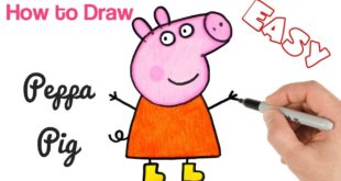 How to Draw Peppa Pig | Cartoon Drawings for beginners | Art Tutorial