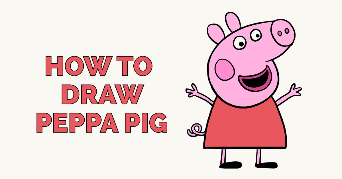 How to Draw Peppa Pig Cartoon Drawings for beginners Art Tutorial