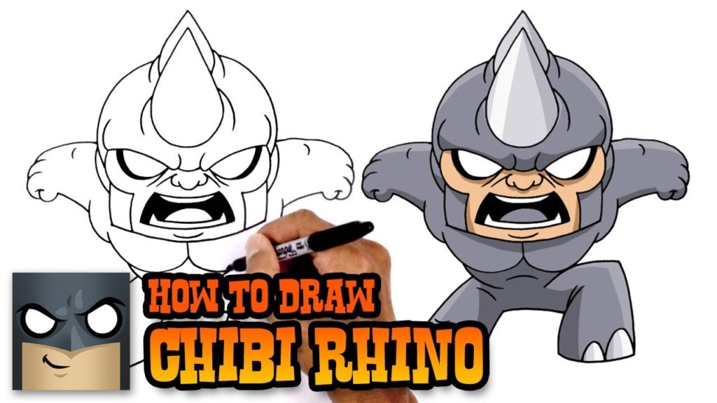 How to Draw Rhino Marvel Comics Video Tutorial 9 mins