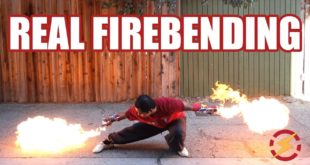 Punch Activated Arm Flamethrowers (Real Life Firebending) | Sufficiently Advanced