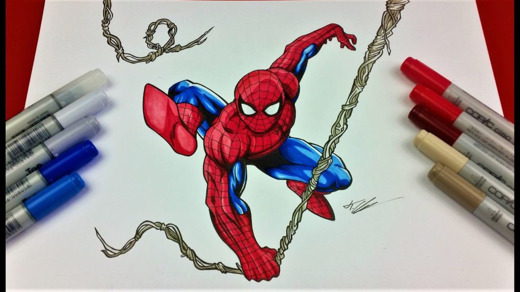Drawing Spiderman Marvel Comics Video Tutorial - Epic Heroes Entertainment  Movies Toys TV Video Games News Art