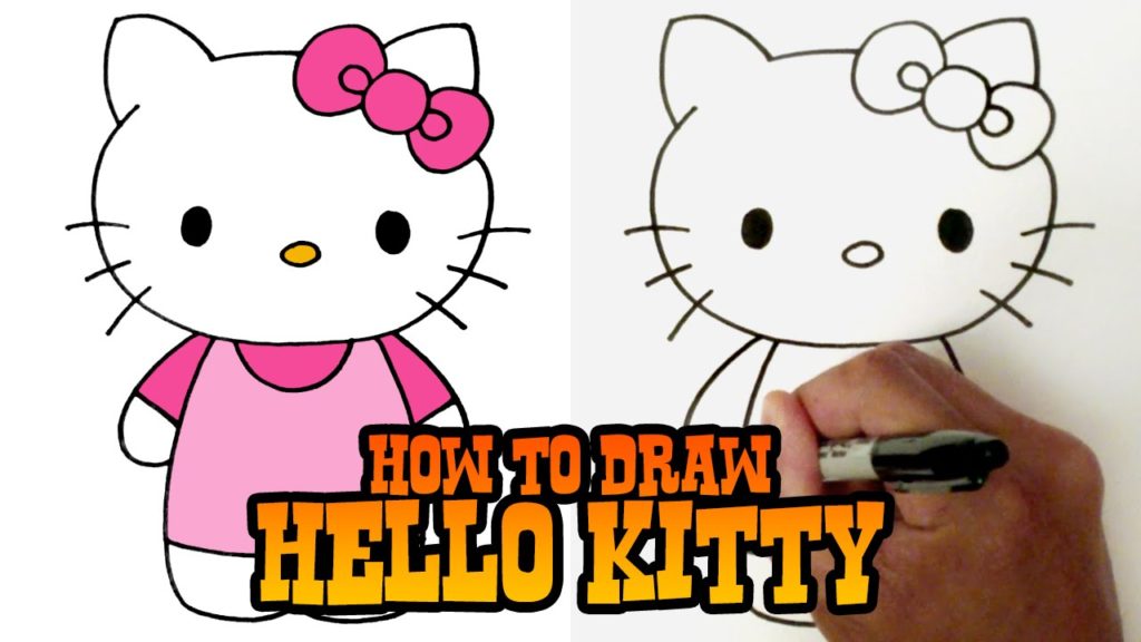 How to Draw Hello Kitty Step by Step Easy Video Art Tutorial