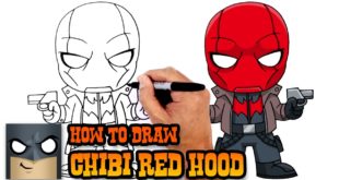 How to Draw Red Hood from DC Comics Chibi Style