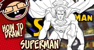 How to Draw Superman Comic Version - Video Art Tutorial