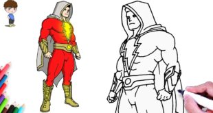 How to Draw Shazam DC Superhero Drawing Easy Step by Step