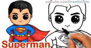 How to Draw Superman - Cute Manga Style DC Comics