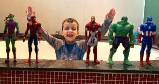 PLAYING DIFFERENT SUPERHERO MARVEL TOYS INSIDE THE SWIMMING POOL !!