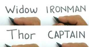COMPILATION , How to turn words WIDOW , IRONMAN , CAPTAIN , THOR into marvel's heroes for kids