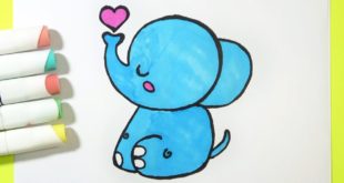 How to Draw a Baby Elephant CUTE - Easy