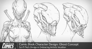Comic Book Character Design: Ghost Concept | Sci-Fi Tech Design & Embracing Artistic Intuition