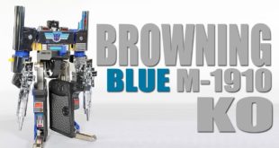 G1 Browning M-1910 KO Blue Version Transformers Masterforce review with stickers
