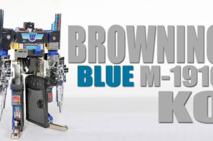 G1 Browning M-1910 KO Blue Version Transformers Masterforce review with stickers