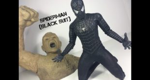 Hot Toys Spiderman 3 Black Suit with Sandman Base Sideshow Collectibles Toy Review