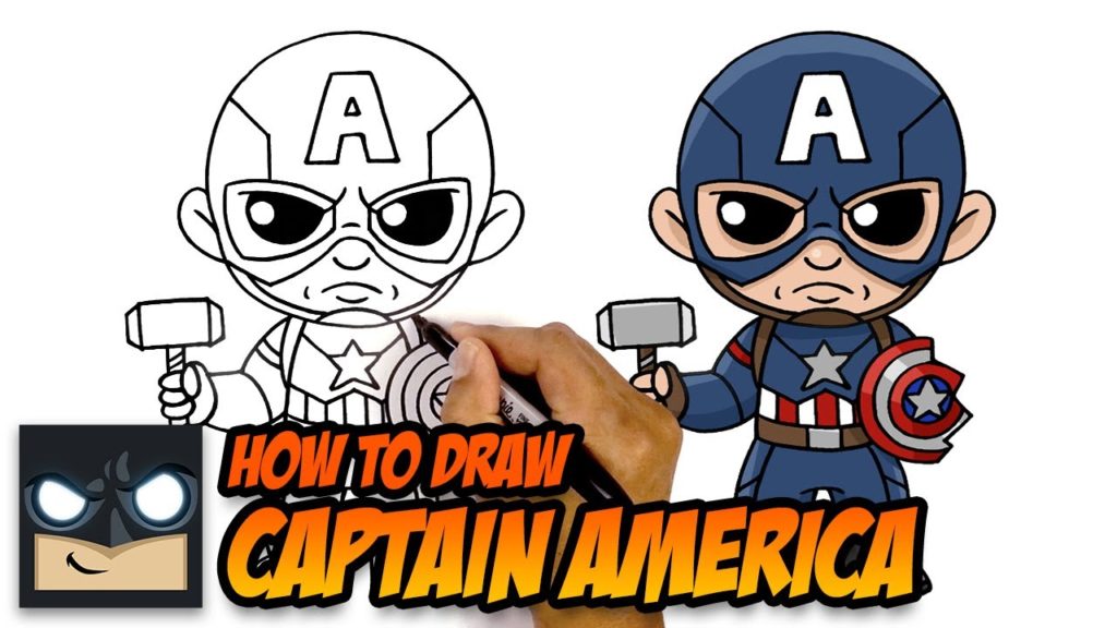 How to Draw Chibi Captain America  Drawingforallnet