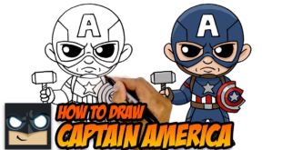 How To Draw Captain America | With Shield and Mjolnir