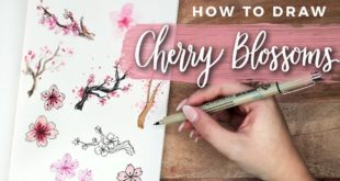 How to Draw Cherry Blossom Flowers! | DOODLE WITH ME + Tutorial!