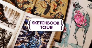 My new SKETCHBOOK TOUR! May 2020 - Comic concept art, gouache +  watercolor painting, pose practice