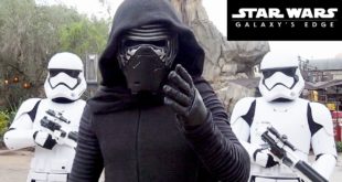Star Wars Galaxy's Edge Character Montage at Disney World w/Kylo Ren, Chewbacca, Rey, Stormtroopers+