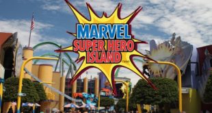 Walking around Marvel superhero island in Orlando, Fl