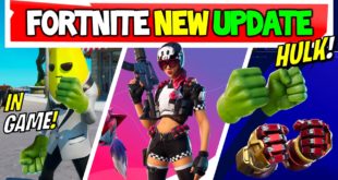 Fortnite Update: Hulk Pickaxe in Game Preview,  Lady Bird Skin, Map Changes and More!