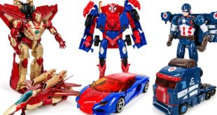 Ko Transformers Lockdown Spider Man Jetfire Iron Man Galvatron Captain america  Car Robots Toys