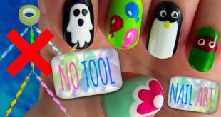 No Tool Nails Tutorial! 5 Nail Art Designs
