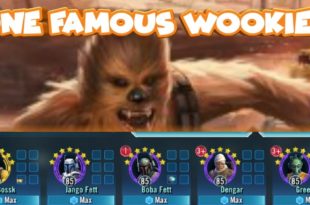 One Famous Wookiee  3 Gear 9's 7 star Unlock  star wars galaxy of heroes swgoh