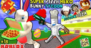 ROBLOX Super Pizza Hero Easter Bunny Tycoon! FGTEEV #18 Superhero Eggs w/ Hulkbuster