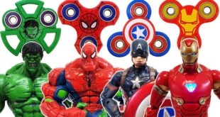 Spider Hulk, Red Hulk, Iron Man, Spider Man, Captain America, Marvel Avengers & Fidget Spinner