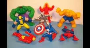 2010 MARVEL HEROES SET OF 8 McDONALD'S HAPPY MEAL KID'S TOY'S VIDEO REVIEW