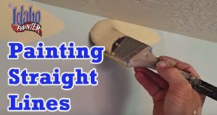 CUTTING CEILINGS.  DIY How To Paint A Straight Ceiling Line.