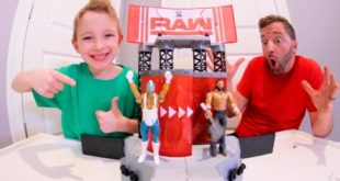 Father & Son GET BEST TOY SET EVER! / WWE Wrekkin Entrance Stage