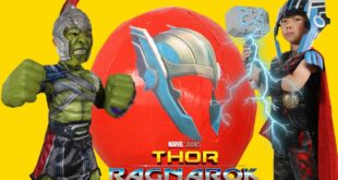 Giant Marvel Thor Ragnarok Toys Surprise Egg Opening Fun With Hulk Ckn Toys