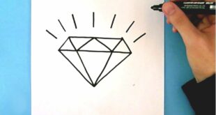 HOW TO DRAW A DIAMOND STEP BY STEP : EASY DRAWING TUTORIAL