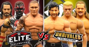 WWE ELITE FIGURES VS AEW UNRIVALED FIGURES! COMPARISON!