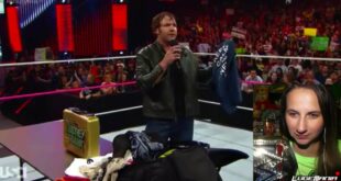 WWE Raw 9/29/14 Dean Ambrose Merchandise Give Away Live Commentary