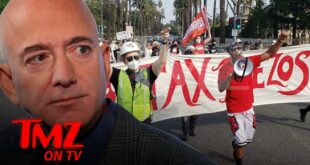 Activists March to Jeff Bezos' Home In Anti Amazon Protest | TMZ TV