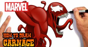 How to Draw Carnage Marvel Comics Video Tutorial