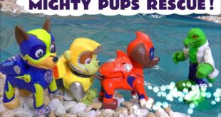 Paw Patrol Mighty Pups Rescue vs DC Comics & Marvel characters in a Family Friendly Full Episode