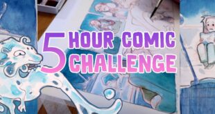 5 hour comic challenge • Digital artist does watercolour (+ vlog )