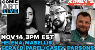 Comic Art LIVE Fall 2020 Panel with Artists Helena Masellis, Gerald Parel & Casey Parsons