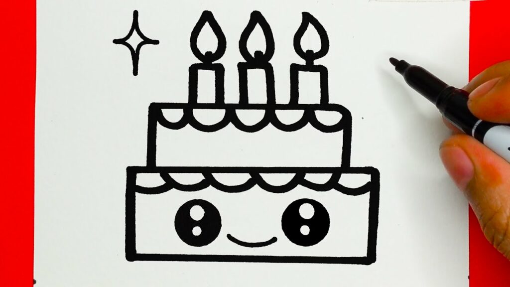 How to Draw a Cute Cake - Draw Cute Things