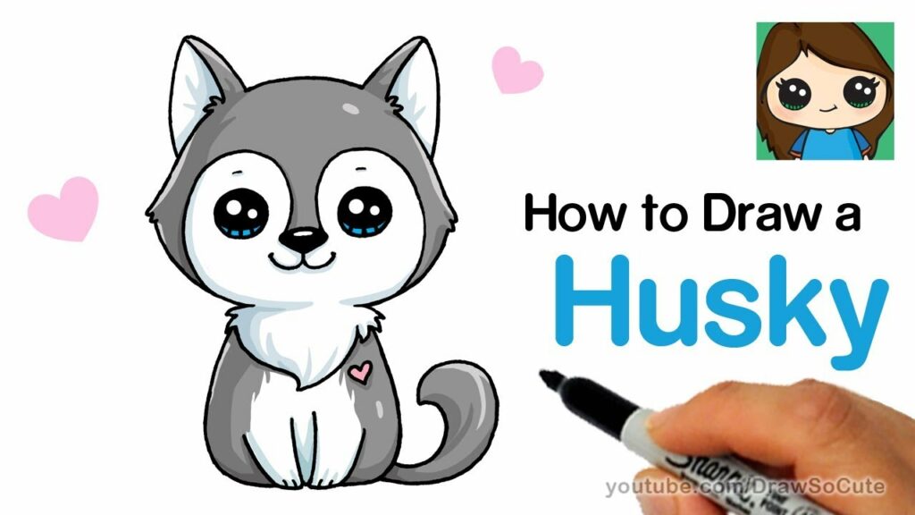 How to Draw a Husky Puppy Easy - Epic Heroes Entertainment Movies Toys TV  Video Games News Art